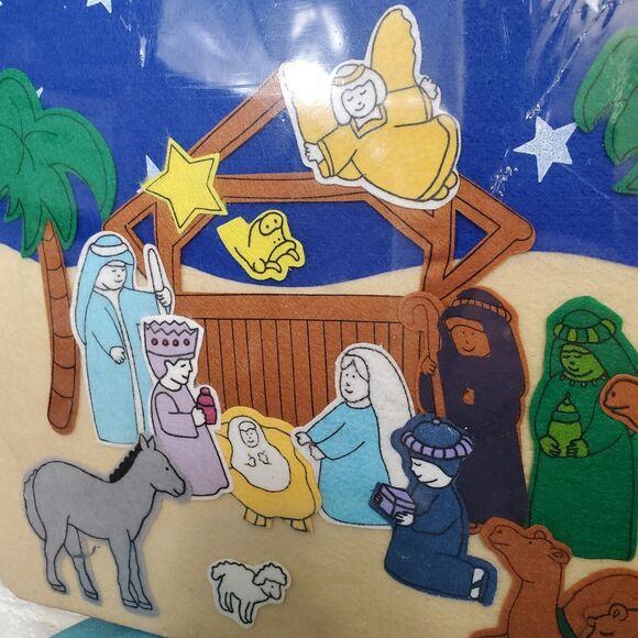 Nativity Scene Baby Jesus Flannel Felt Board Manger Wise Men Sunday School Gifts - Picture 4 of 8